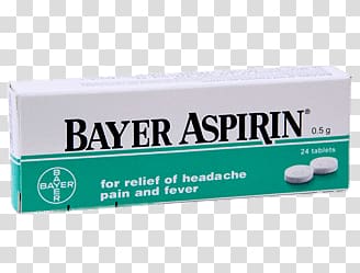 Bayer Aspirin for relief of headache pain and fever box, Box.