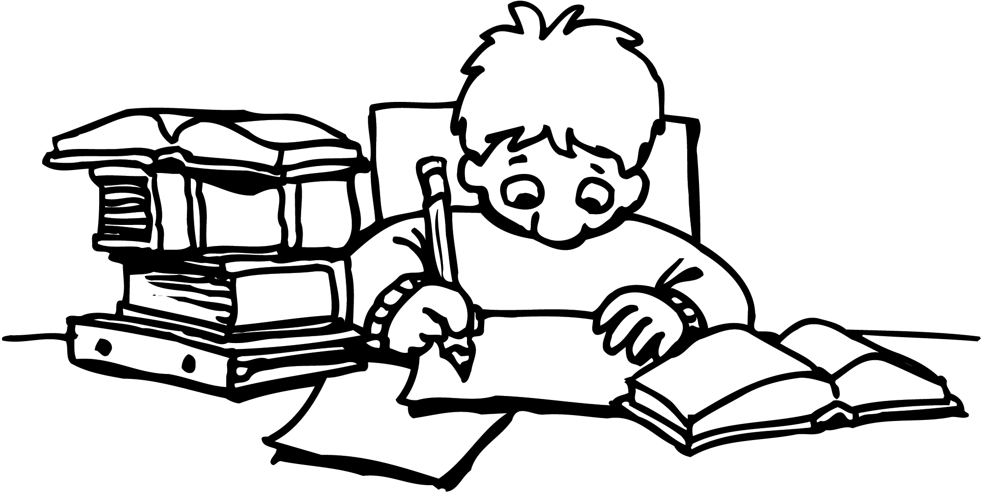 Free Homework Clipart Black And White, Download Free Clip.