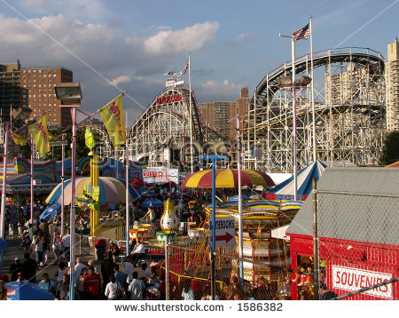 Amusement Astroland Coney Island Park Stock Photos, Royalty.