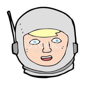 Cartoon Astronaut Head premium clipart.