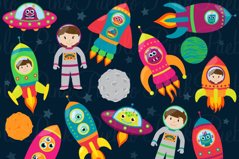 Space Astronaut Clipart and Vectors.