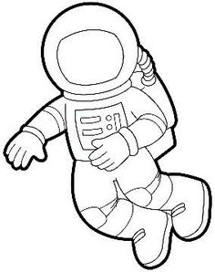 Astronaut Clipart Black And White.
