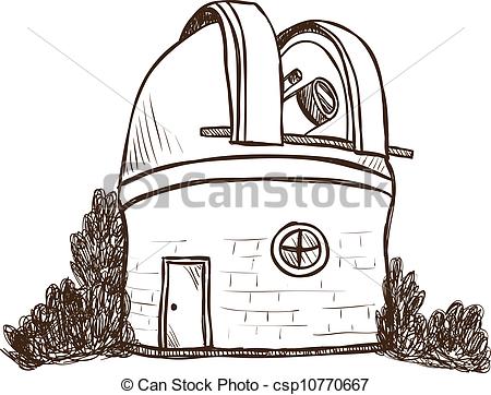 Astronomical observatory Vector Clipart Royalty Free. 111.
