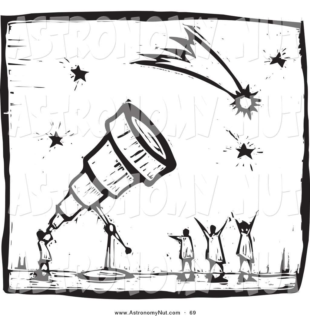 Astronomy clipart black and white, Astronomy black and white.