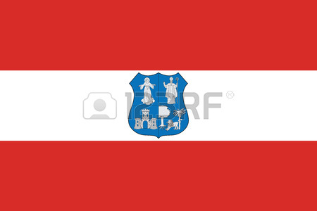Flag Of Asuncion, Paraguay. Vector Format Royalty Free Cliparts.