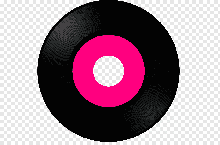 Black and pink vinyl record, 1950s Sock hop Rock and roll.