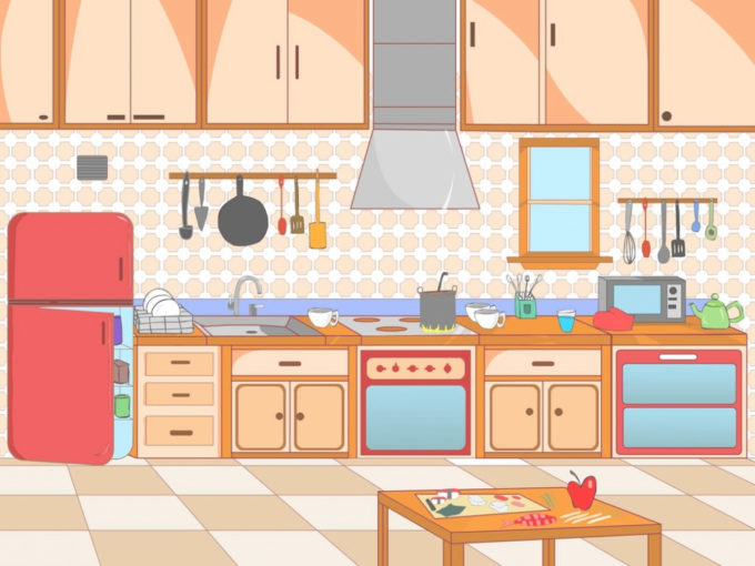 kitchen background sketch        <h3 class=