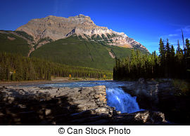 Pictures of Athabasca Falls in Jasper National Park csp4503998.