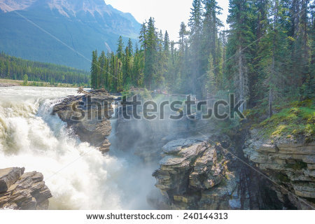 Athabasca Falls Stock Photos, Royalty.