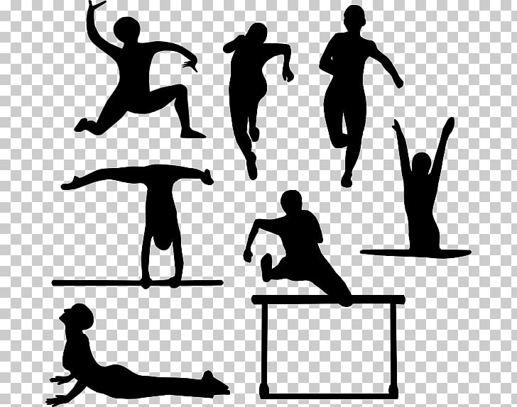 Sport Silhouette , athletics PNG clipart.