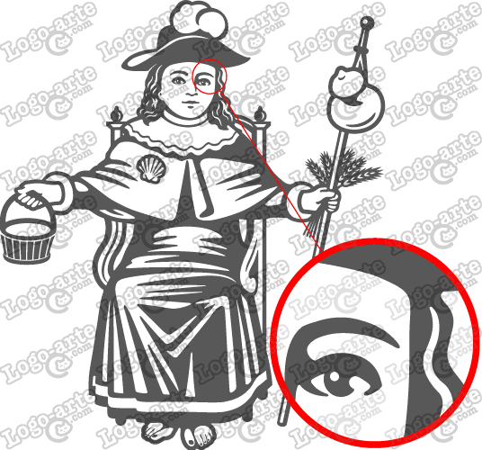 Vector image of Holy Child of Atocha for cutting plotter..