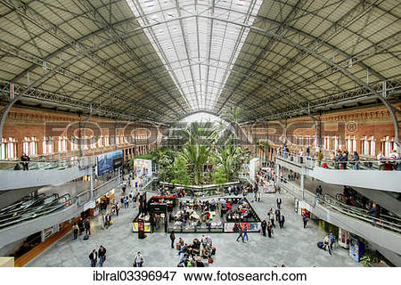Picture of "Madrid Atocha Railway Station, Atocha, Madrid, Spain.