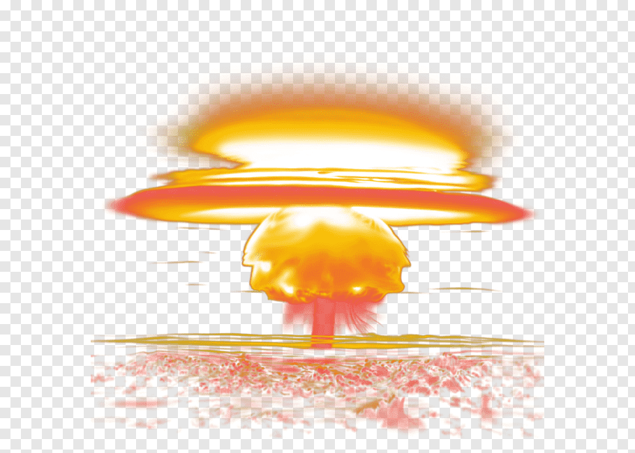 Atomic bomb explosion illustration, Mushroom cloud Light.