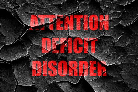 Grunge cracked Attention deficit disorder Clipart Image.