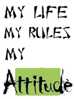 My life my attitude clipart.