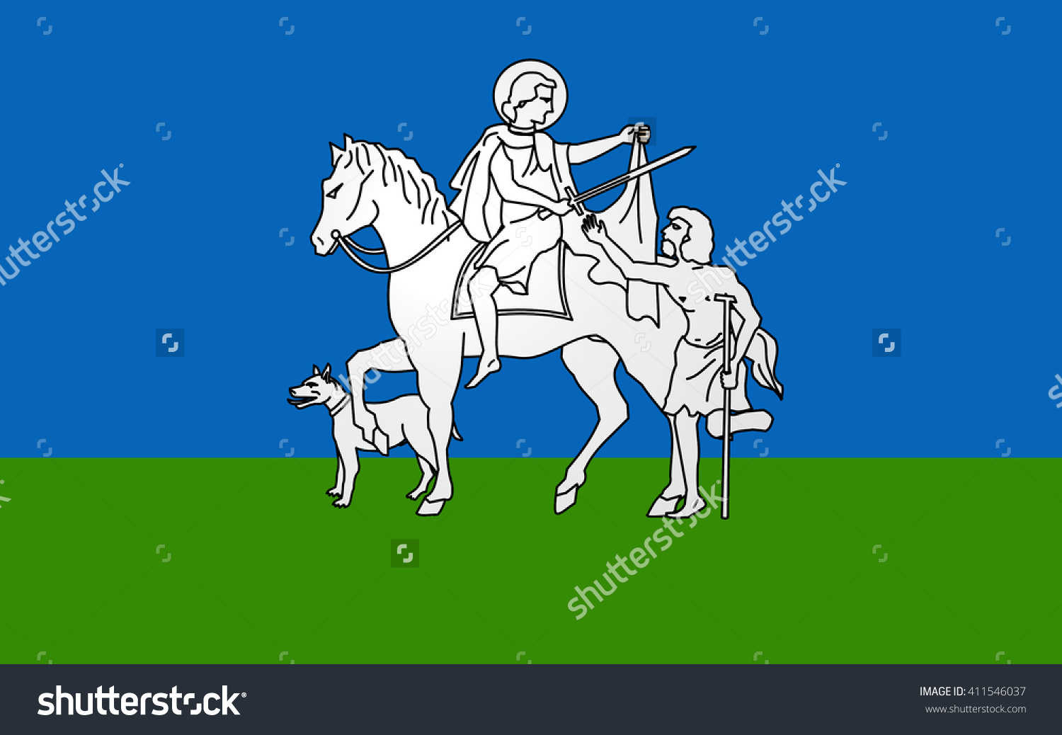 Flag Of Limoux Is A Commune And Subprefecture In The Aude.