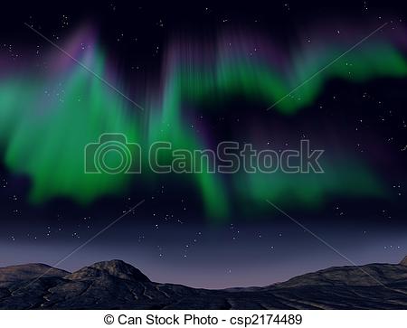 Aurora borealis clip art.
