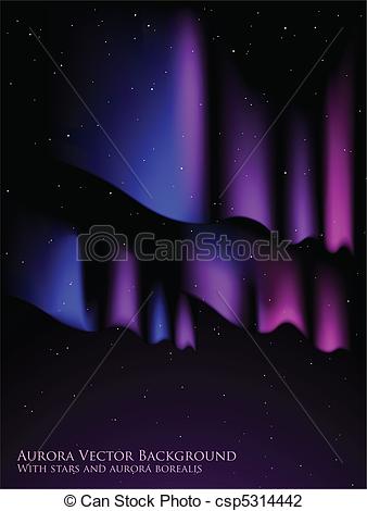 Vector Illustration of Aurora background.