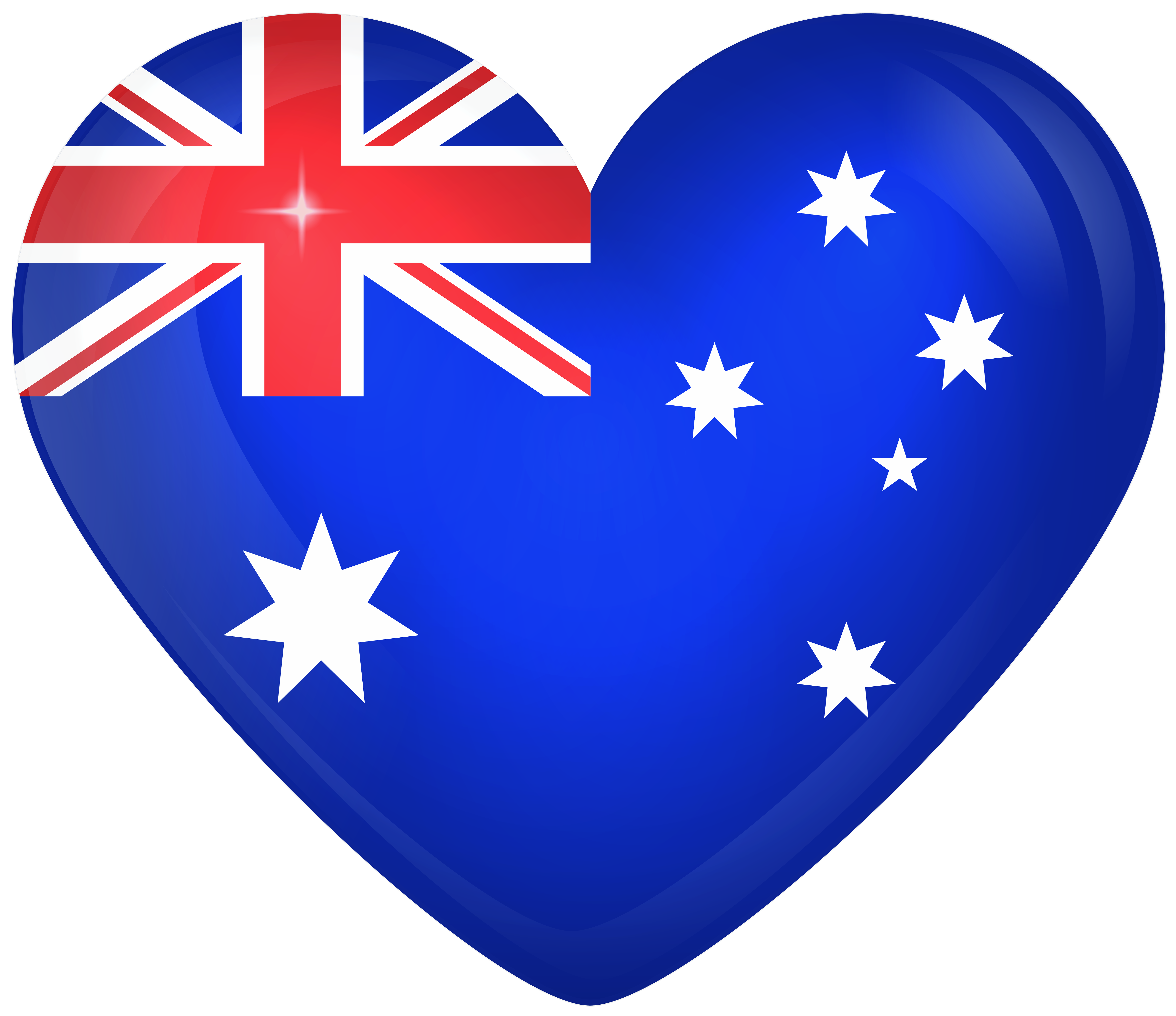 Australia Large Heart Flag.