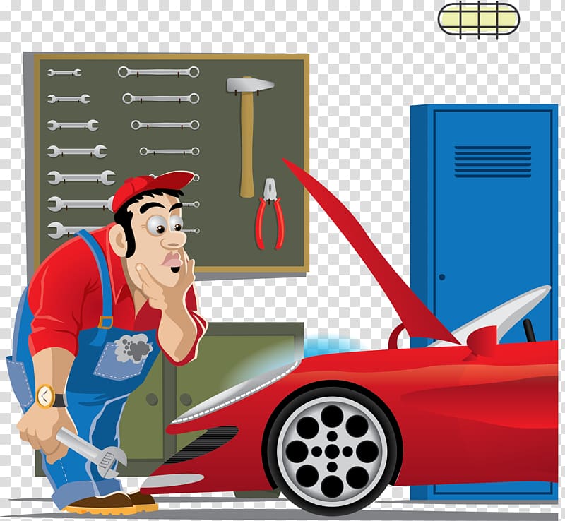 Auto mechanic Car , car repair transparent background PNG.