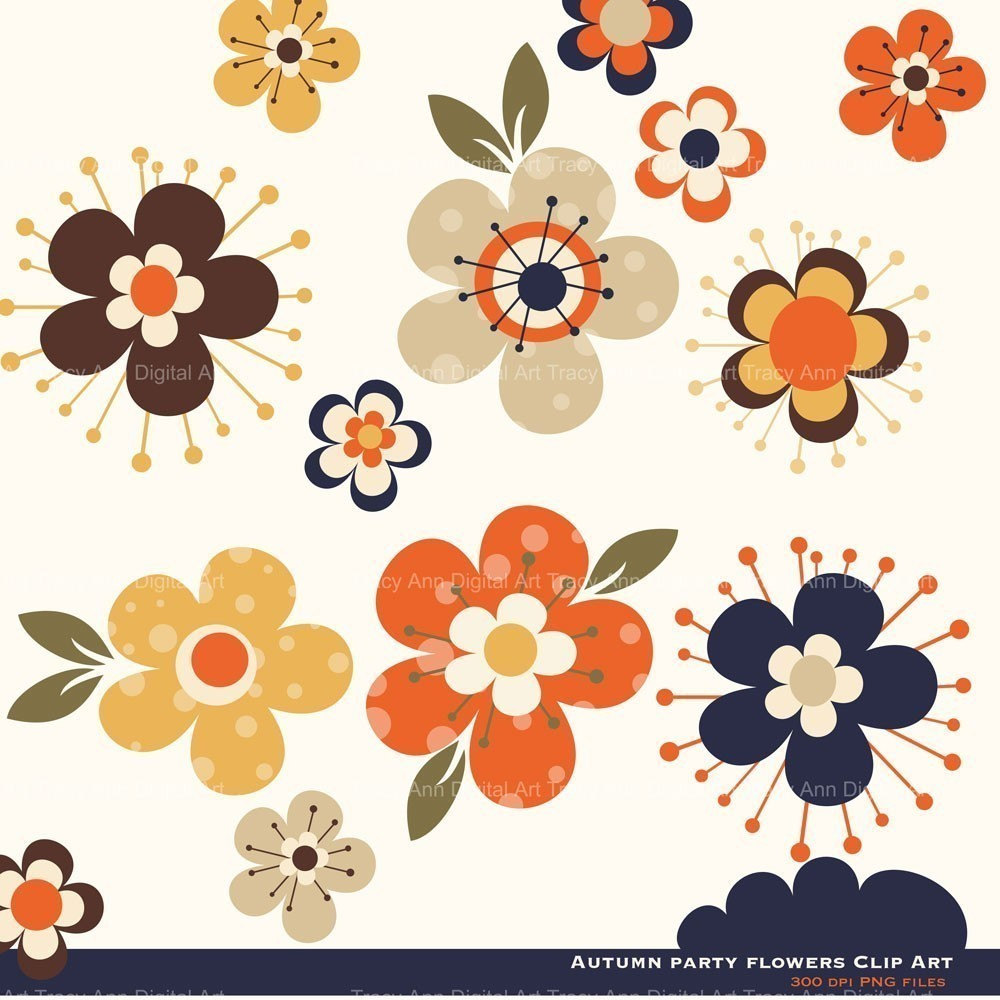 autumn flowers clipart.