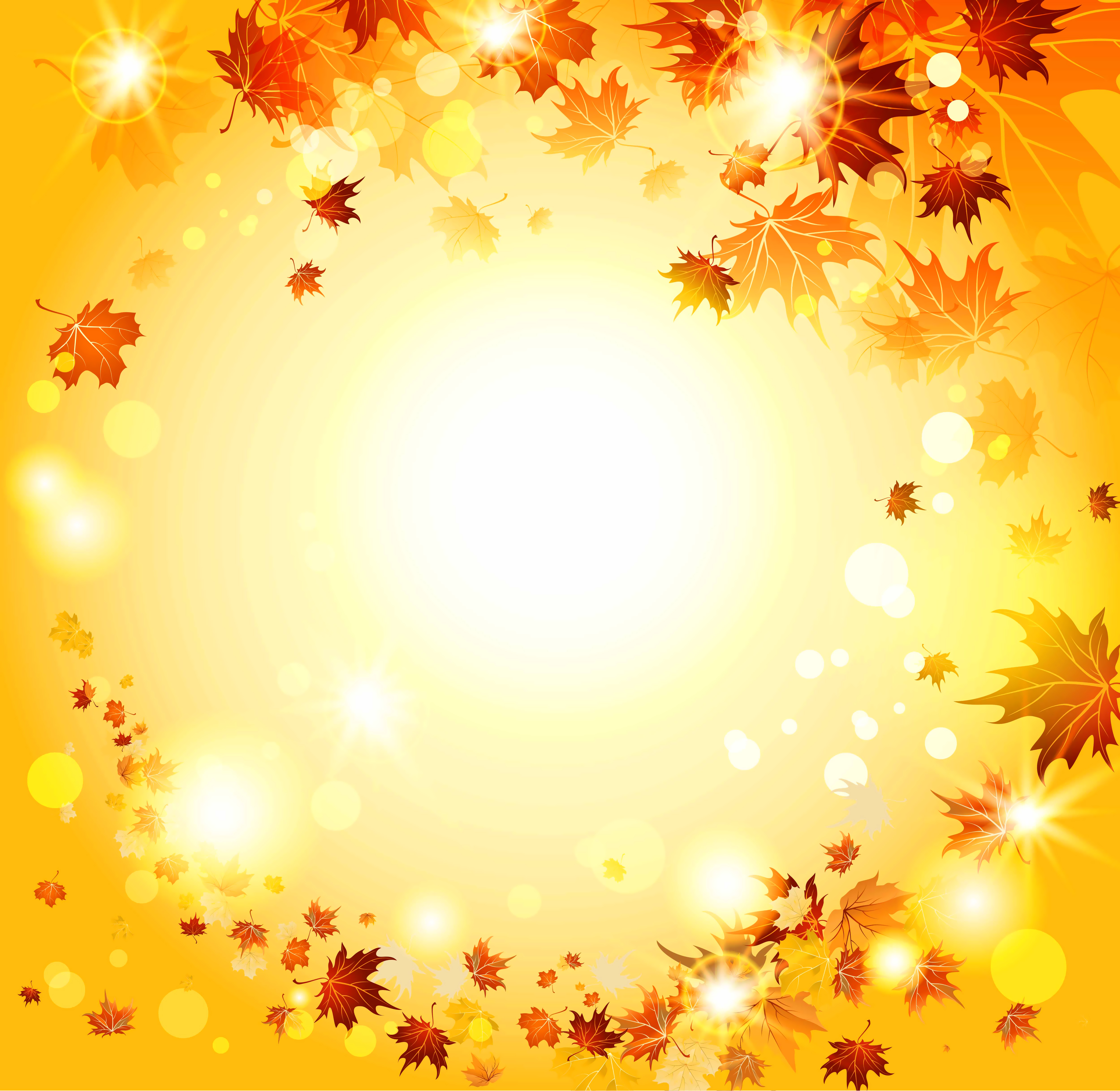Fall Background with Leaves.