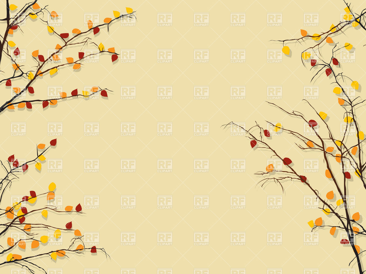 Branch with autumn leaves Stock Vector Image.
