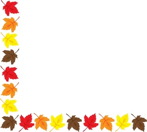 Fall Leaves Border Clipart.