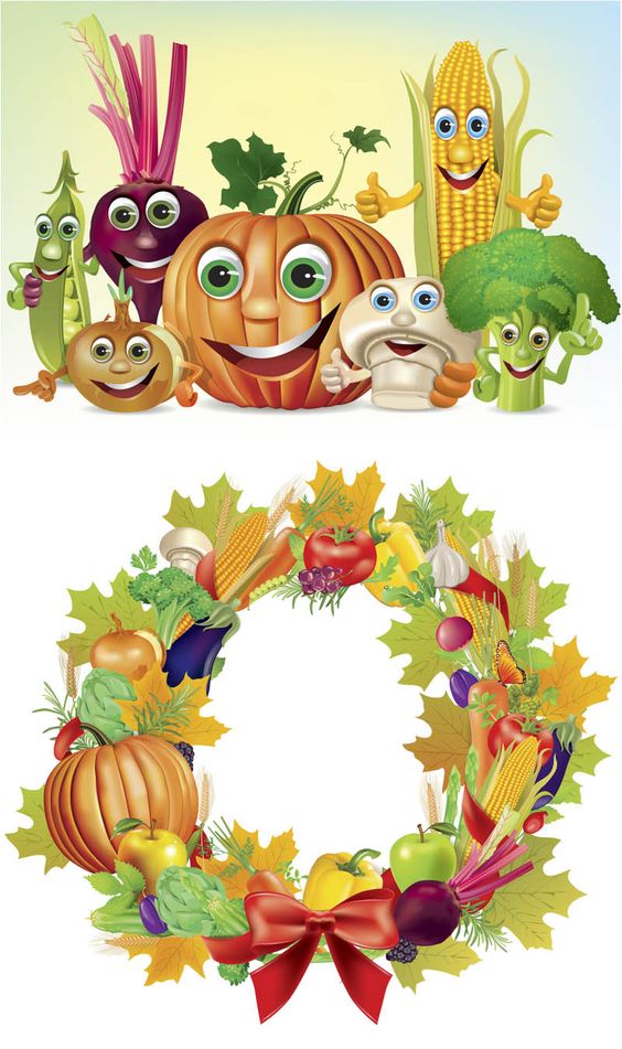 Fall Vegetables Clipart.