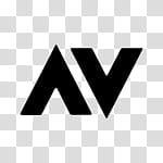 Minimal JellyLock, black AV logo transparent background PNG.