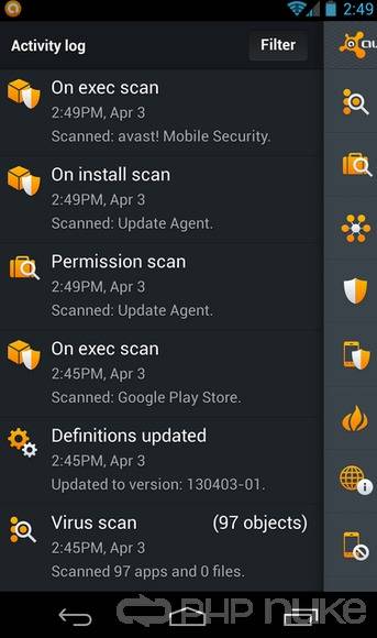Avast! Free Mobile Security 4.0.7875 (free).