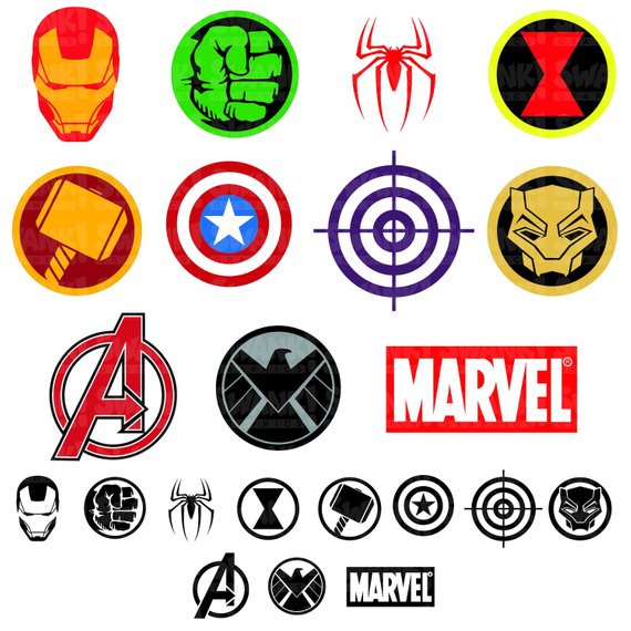 Avengers Superhero Symbol Clipart.