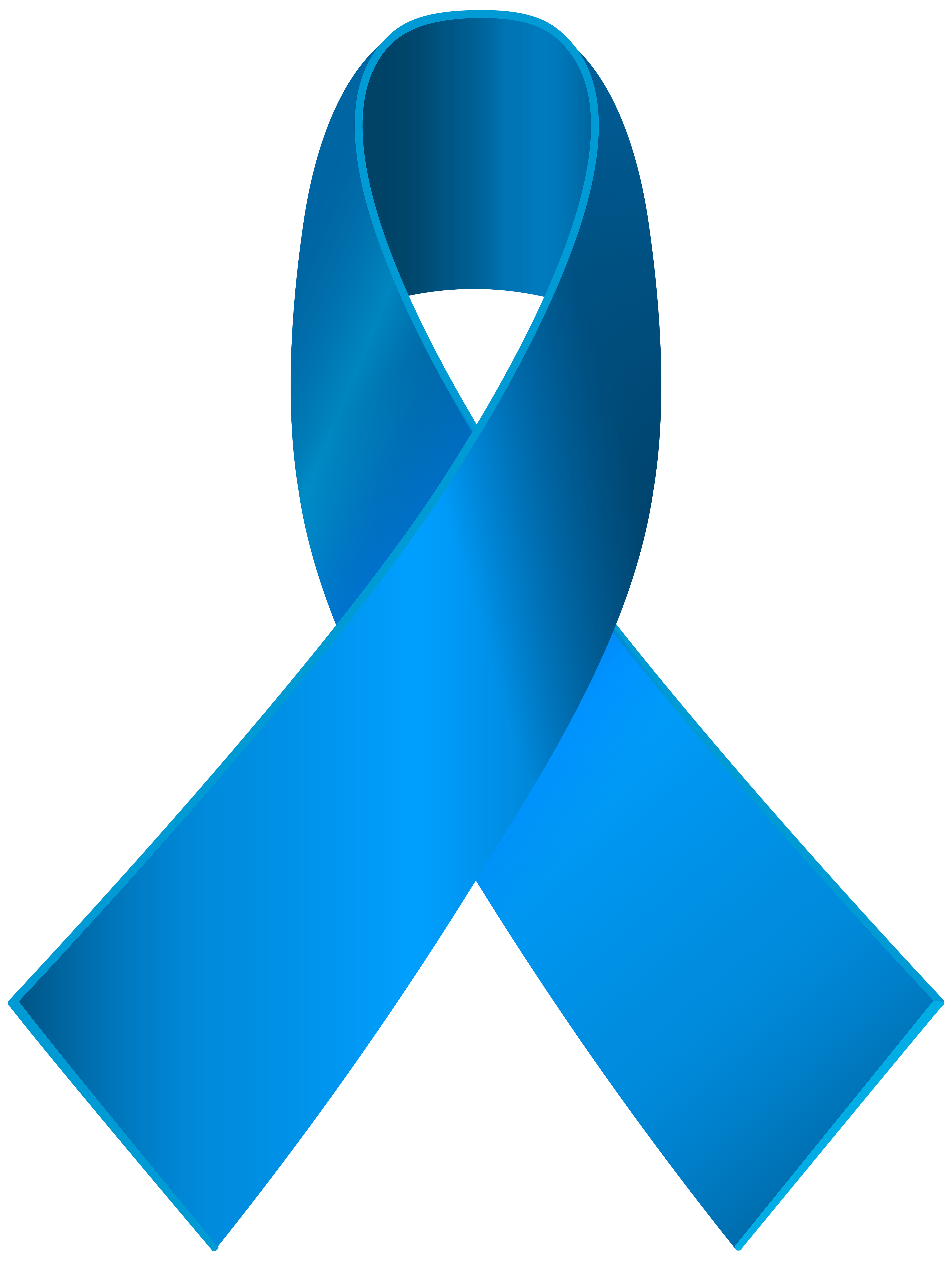 Blue Awareness Ribbon PNG Clip Art.
