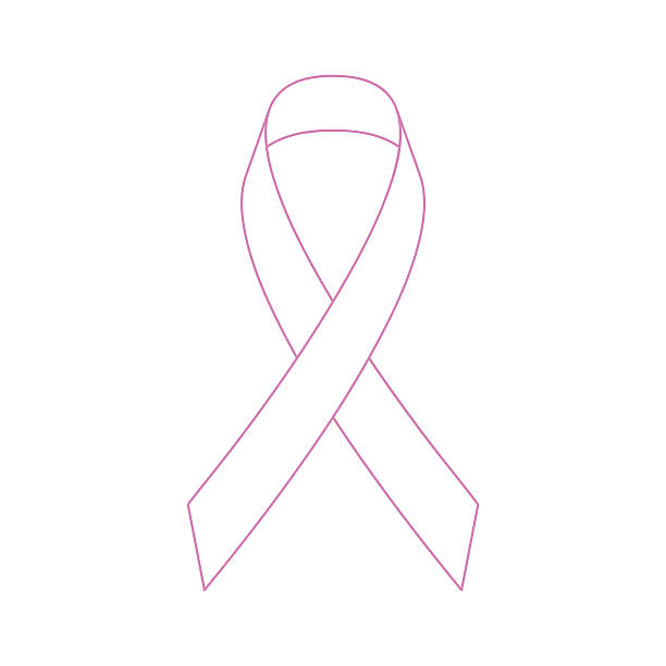 cancer ribbon outline.