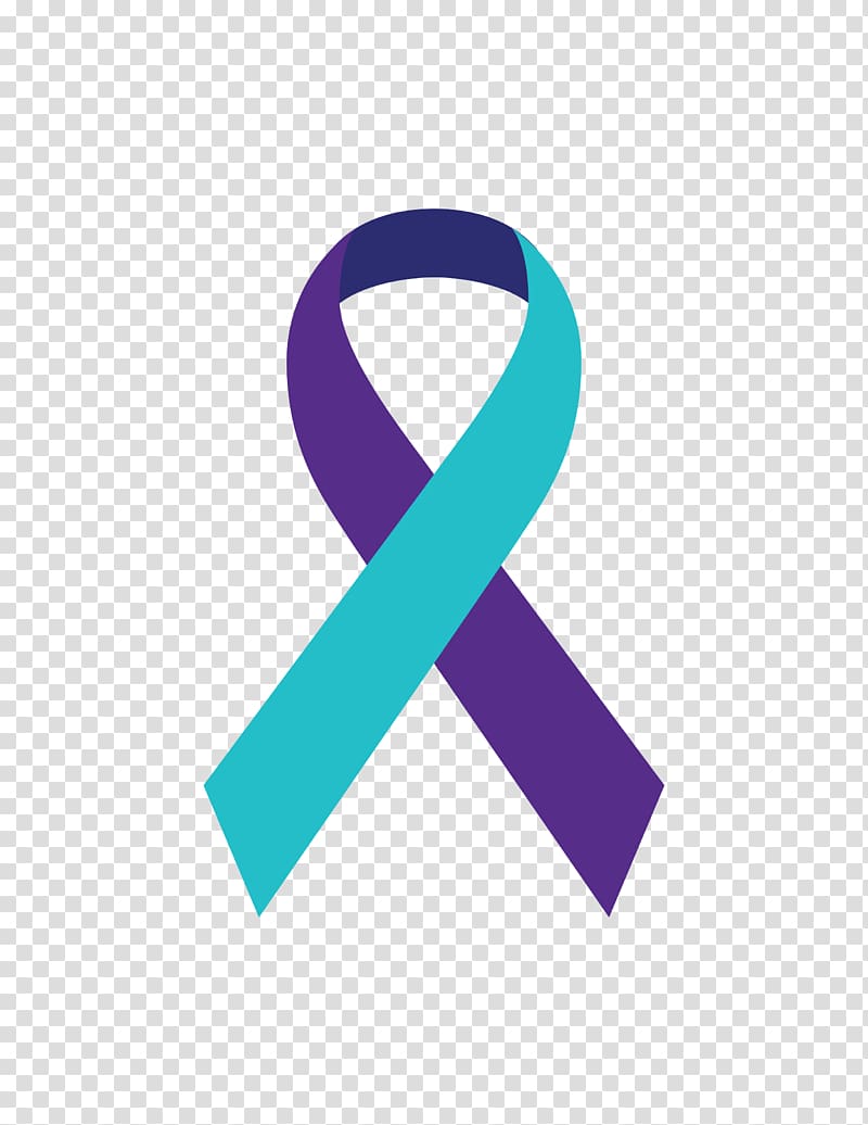 Teal and purple awareness ribbon , Awareness ribbon National.