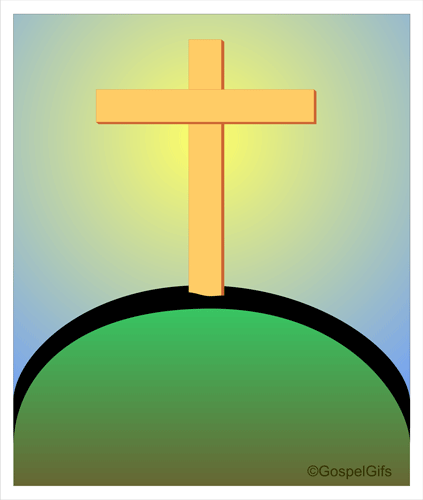 A Cross On Hill Clipart.