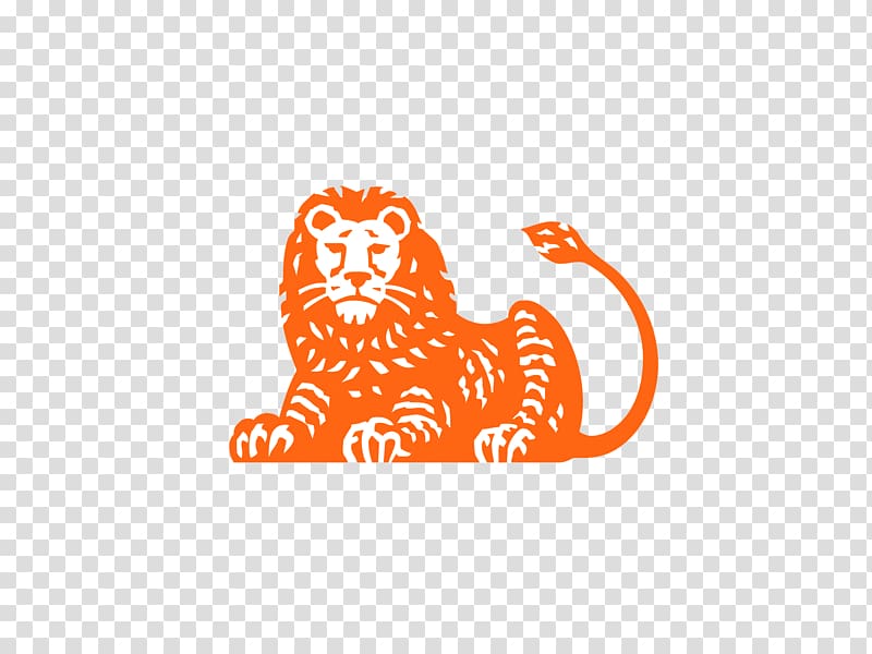 ING Group Bank Logo AXA Business, lion head transparent.