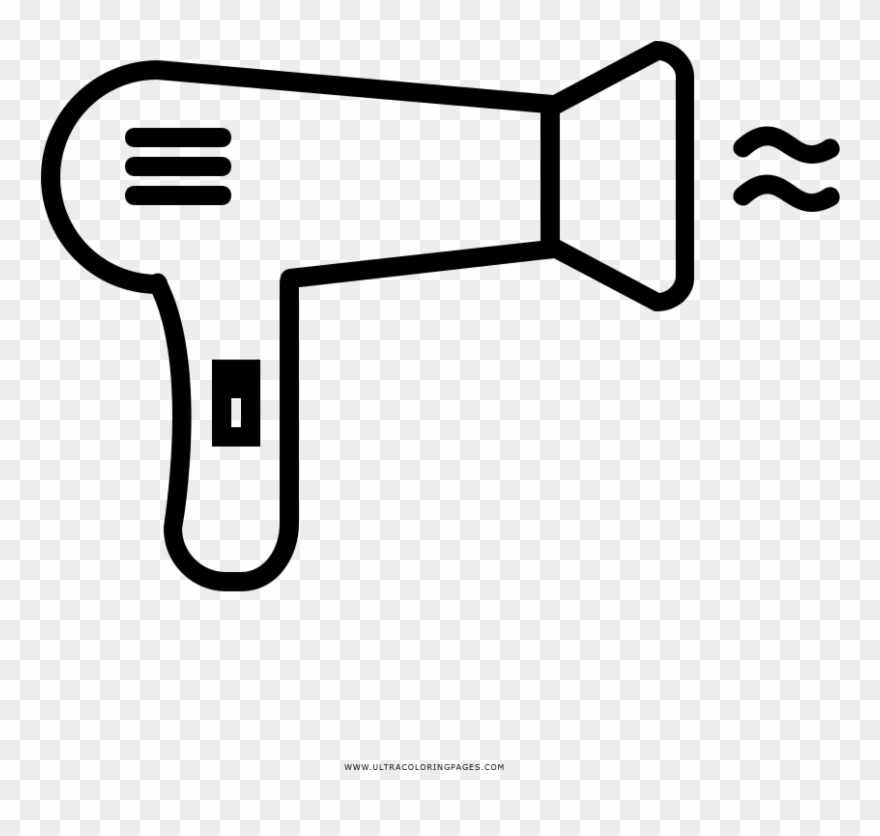 Hair Dryer Coloring Page.