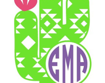 Cactus clipart monogram, Cactus monogram Transparent FREE.