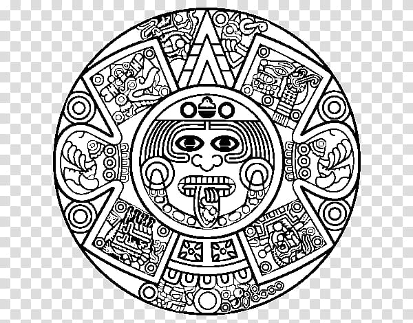 Calendar Cartoon, Aztec Calendar Stone, Tenochtitlan.