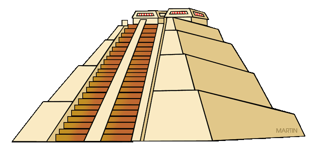 Free Aztecs Clip Art by Phillip Martin, Aztec Pyramid.