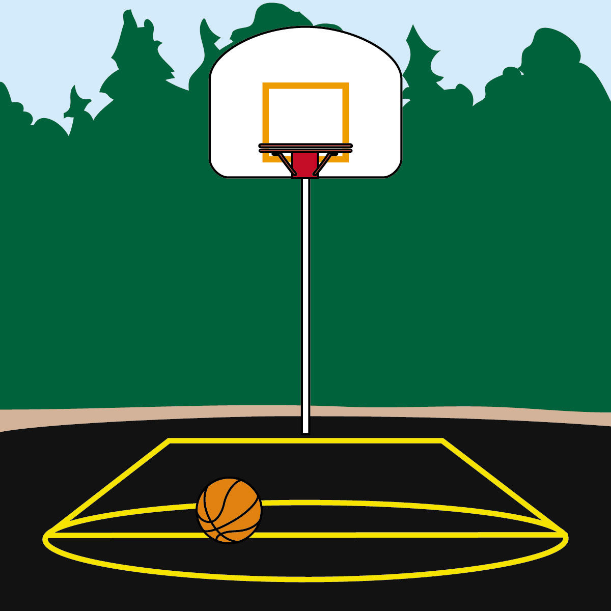 Best Basketball Court Clipart #5113.
