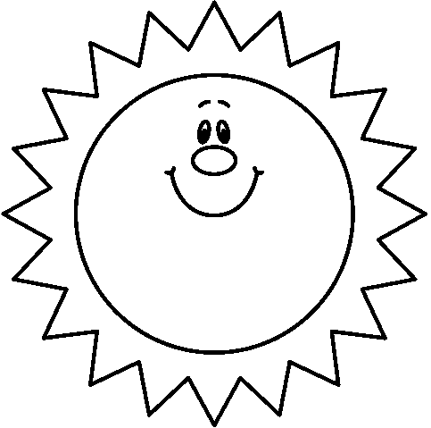 Sun Black And White Clipart.