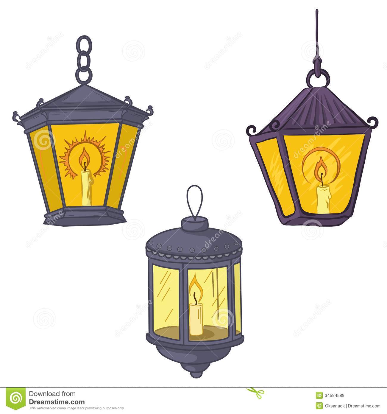 Vintage Lantern Clipart.