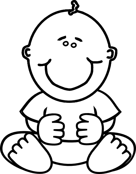 Baby Black And White Clipart Png.