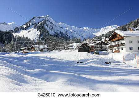 Stock Photography of Baad with Guentlespitze, Unspitze and.