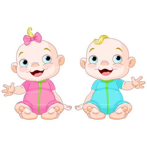 Twin Baby Clipart.