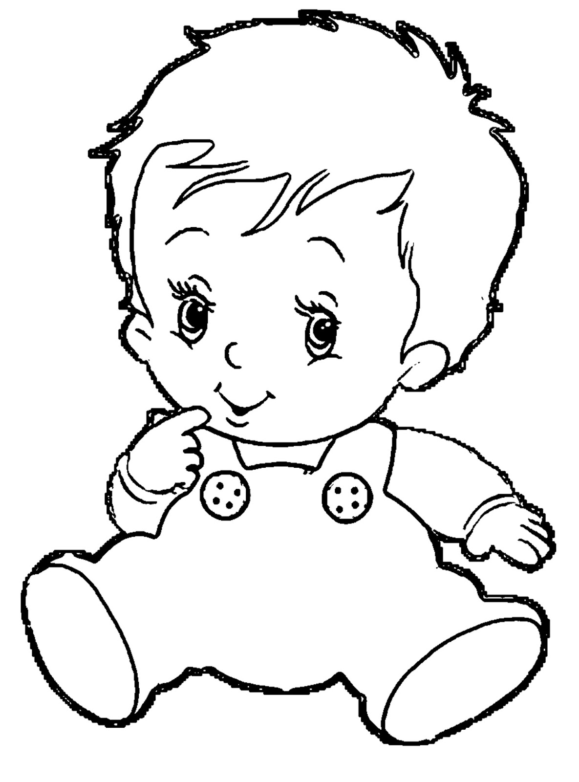 Clipart Black And White Baby.