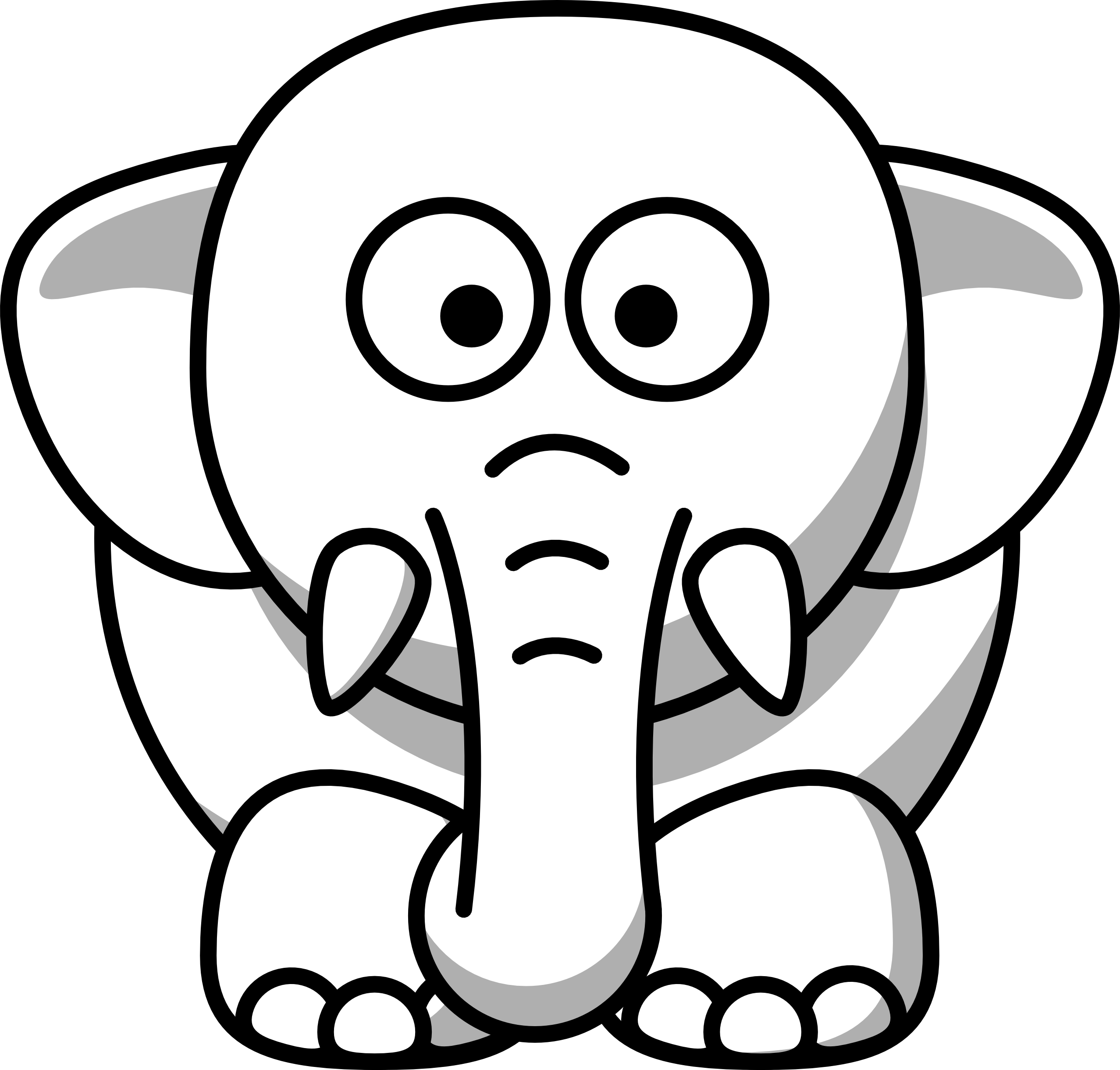 Baby Animal Clipart Black And White.