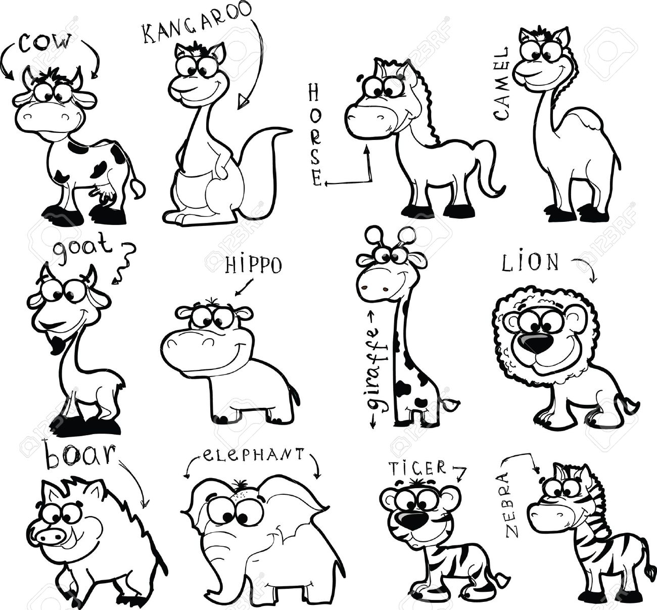 baby animal clipart black and white 20 free Cliparts